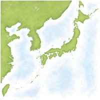 46401149-韓国・北朝鮮、台湾・中国に日本地図